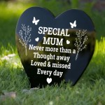 Special Mum Graveside Memorial Marker Acrylic Grave Heart Plaque