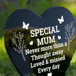 Special Mum Graveside Memorial Marker Acrylic Grave Heart Plaque