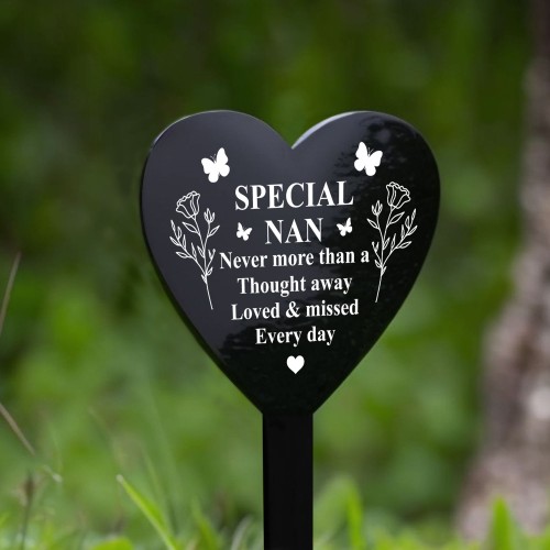 Special Nan Graveside Memorial Marker Acrylic Grave Heart Plaque