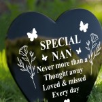 Special Nan Graveside Memorial Marker Acrylic Grave Heart Plaque