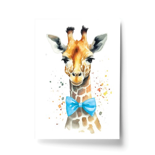 Safari Animals Boys Nursery Bedroom Prints Personalised Name