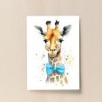 Safari Animals Boys Nursery Bedroom Prints Personalised Name