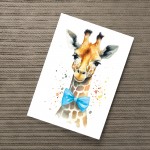 Safari Animals Boys Nursery Bedroom Prints Personalised Name