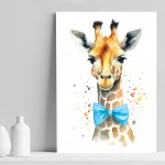 Safari Animals Boys Nursery Bedroom Prints Personalised Name