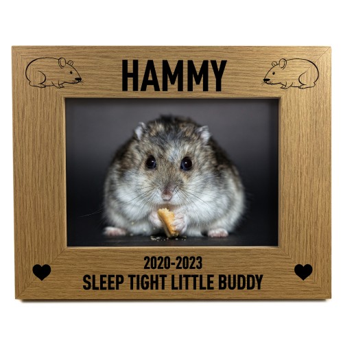 Hamster Memorial Photo Frame Personalised Pet Memorial Gift