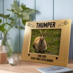 Rabbit Memorial Personalised Photo Frame 7x5 Frame Pet Loss