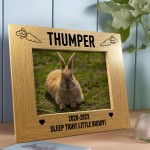 Rabbit Memorial Personalised Photo Frame 7x5 Frame Pet Loss