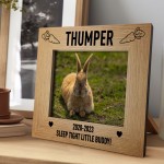 Rabbit Memorial Personalised Photo Frame 7x5 Frame Pet Loss