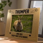 Rabbit Memorial Personalised Photo Frame 7x5 Frame Pet Loss