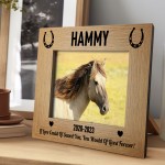 Personalised 7X5 Wooden Photo Frame Gift for Horse Pony Memorial