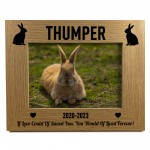 Personalised Memorial Photo Frame For Rabbit 7x5 Pet Memorial