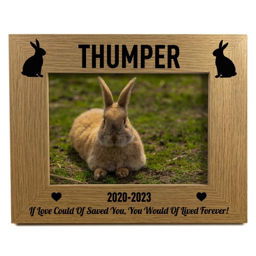 Personalised Memorial Photo Frame For Rabbit 7x5 Pet Memorial