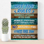 Hot Tub Rules Wall Sign Accessories For Garden Shed Wall Fence