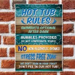 Hot Tub Rules Wall Sign Accessories For Garden Shed Wall Fence