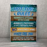 Hot Tub Rules Wall Sign Accessories For Garden Shed Wall Fence