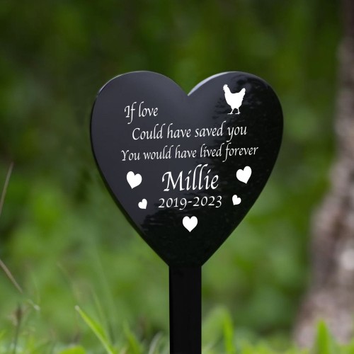 PERSONALISED Chicken Memorial Outdoor Garden Grave Stake