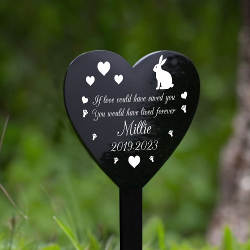 PERSONALISED Rabbit Memorial Outdoor Garden Grave Stake Pet