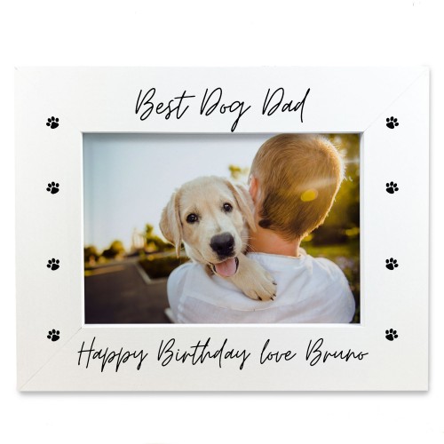 Personalised Dad Birthday Gift From Dog 7x5 Dad Photo Frame