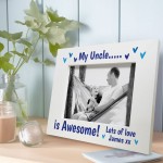 Personalised Uncle Photo Frame Novelty Gift For Uncle Birthday