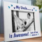 Personalised Uncle Photo Frame Novelty Gift For Uncle Birthday