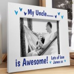 Personalised Uncle Photo Frame Novelty Gift For Uncle Birthday