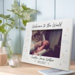 Welcome To The World Personalised Baby Photo Frame New Baby Gift