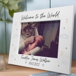 Welcome To The World Personalised Baby Photo Frame New Baby Gift