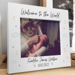 Welcome To The World Personalised Baby Photo Frame New Baby Gift