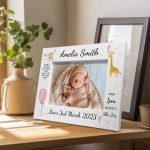 Personalised Baby Gift Photo Frame Birth Details Nursery Decor