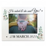 Personalised Engagement Wooden Photo Frame Gift Engagement Gift