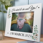 Personalised Engagement Wooden Photo Frame Gift Engagement Gift