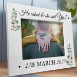 Personalised Engagement Wooden Photo Frame Gift Engagement Gift