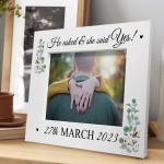 Personalised Engagement Wooden Photo Frame Gift Engagement Gift