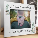 Personalised Engagement Wooden Photo Frame Gift Engagement Gift