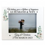 Personalised Mr And Mrs Photo Frame Wedding Gifts For Couple