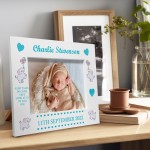 Personalised Baby Boy Photo Frame With Birth Details Elephant