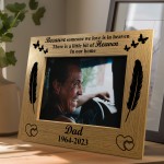 Personalised Memorial Photo Frame For Dad Grandad Mum Nan