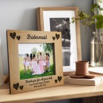 Personalised Gift For Bridesmaid Photo Frame Thank You Gift