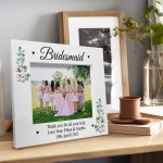 Personalised Gift For Bridesmaid White Photo Frame Thank You