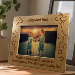 Cousin Gifts Personalised Photo Frame Gift For Cousin Birthday