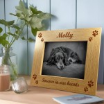 Personalised Forever In Our Hearts Photo Frame Dog Cat Memorial