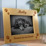 Personalised Forever In Our Hearts Photo Frame Dog Cat Memorial