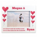 Personalised Love Couple Photo Frame Gift 1st 2nd Anniversary