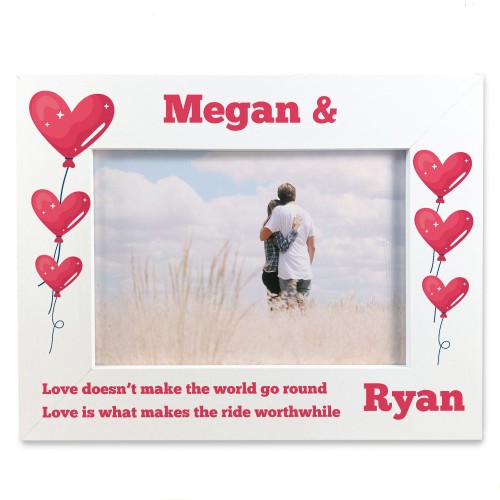 Personalised Love Couple Photo Frame Gift 1st 2nd Anniversary