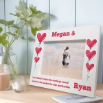 Personalised Love Couple Photo Frame Gift 1st 2nd Anniversary