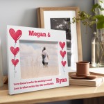 Personalised Love Couple Photo Frame Gift 1st 2nd Anniversary