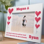 Personalised Love Couple Photo Frame Gift 1st 2nd Anniversary