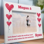 Personalised Love Couple Photo Frame Gift 1st 2nd Anniversary