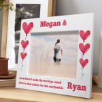 Personalised Love Couple Photo Frame Gift 1st 2nd Anniversary