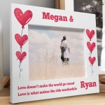 Personalised Love Couple Photo Frame Gift 1st 2nd Anniversary